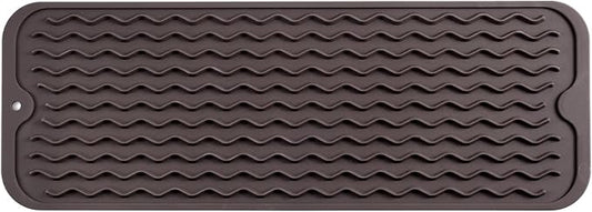 MicoYang Silicone Dish Drying Mat for Multiple Usage,Easy clean,Eco-friendly,Heat-resistant Silicone Mat for Kitchen Counter,Sink,Bar,Bottle,or Cup Coffee M 17 inches x 6 inches