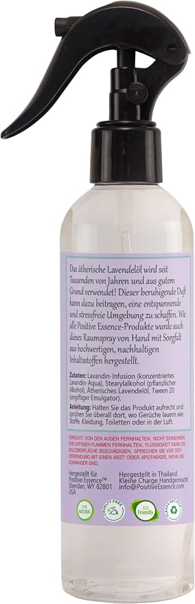 Lavender Room & Pillow Spray with Essential Oil, Linen Mist, 8.45 fl oz | Plant-Based Formula, Fabric Freshener, Small-Batch Crafted, Vegan & Cruelty-Free, No Artificial Fragrance