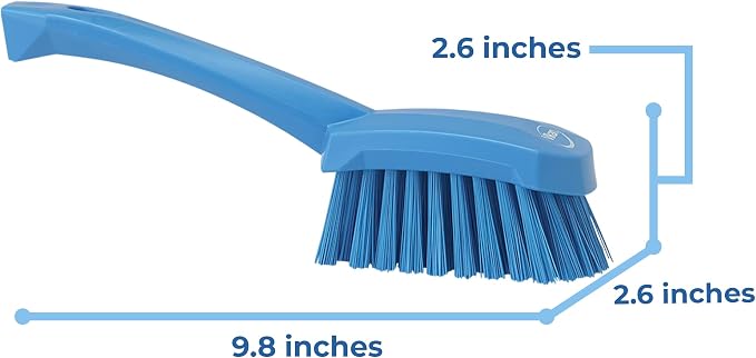 Vikan 41923 Brush,Washing,Stiff,10",PP/PBT,Blue