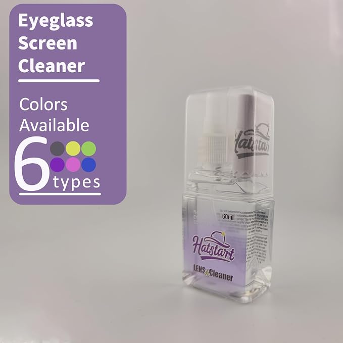 Phone Touch Screen Cleaner Mist Spray and Wipe, Hatstart Pristine Eyeglass Cleaning Kit for TV Laptop Computer Tablet PC LCD Flat Screens Car Display, Compatible with iPhone iPad MacBook Pro, Purple