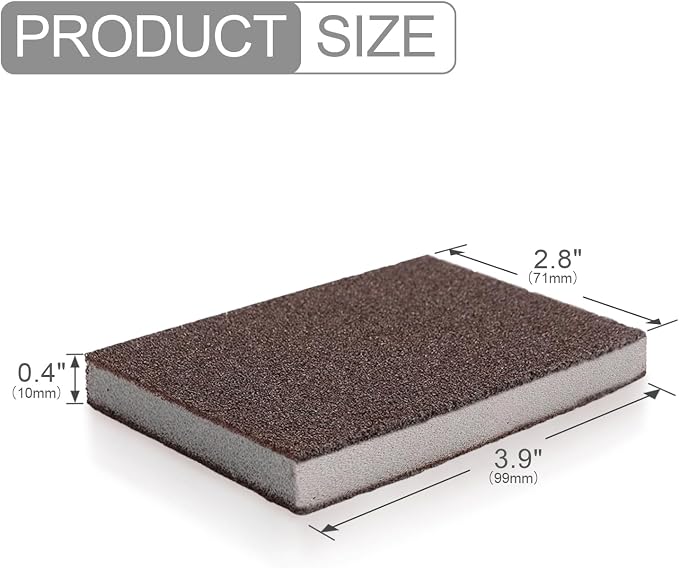 Krisler Carborundum Sponge Nano Emery Sponges Caspian Stone Pot Clean Brush Rust Eraser Grit Scouring Pads Pot Cleaning Pads with Carborundum Washing Kitchen Cleaner Tool 8pc