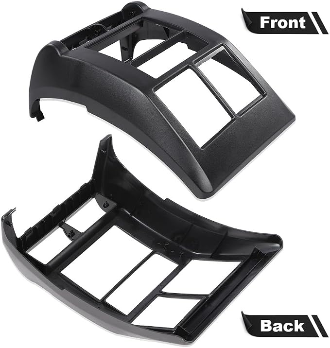 G-PLUS Double Din Radio Dash cover Kit, Compatible with Jeep Wrangler TJ 1997 1998 1999 2000 2001 2002 95-6549 Dash Stereo Mounting Bezel Panel