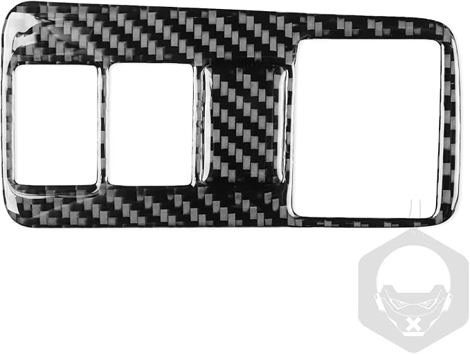 Driver Push Button Trim for Toyota Corolla 2009-2013 Accessories Black | Soft Carbon Fiber | Upgrades for Car | Only for Left-Hand Drive | Anti-Scratch | Sporty Style