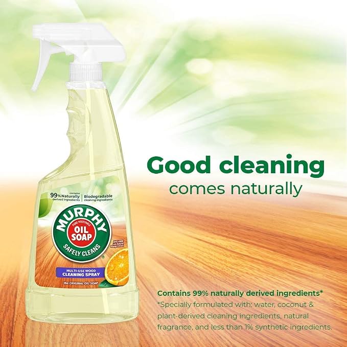 Murphy Oil Multi-Use Wood Cleaner Spray with Orange Oil, 22 Fl Oz (Pack of 2)