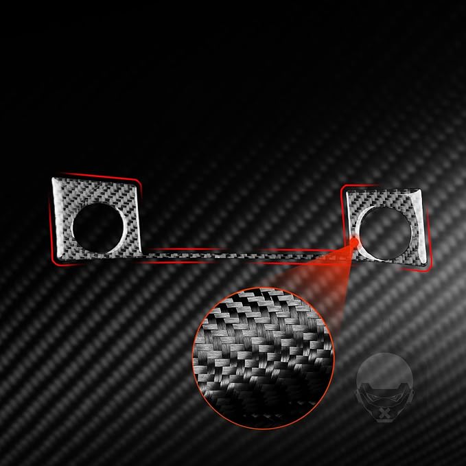 Real Carbon Fiber Trim for Audi 80A Q5 Accessories | for SQ5 2018-2025 Dash Push Engine Start Button Panel Frame Cover Sticker Interior Thick Overlay Decal