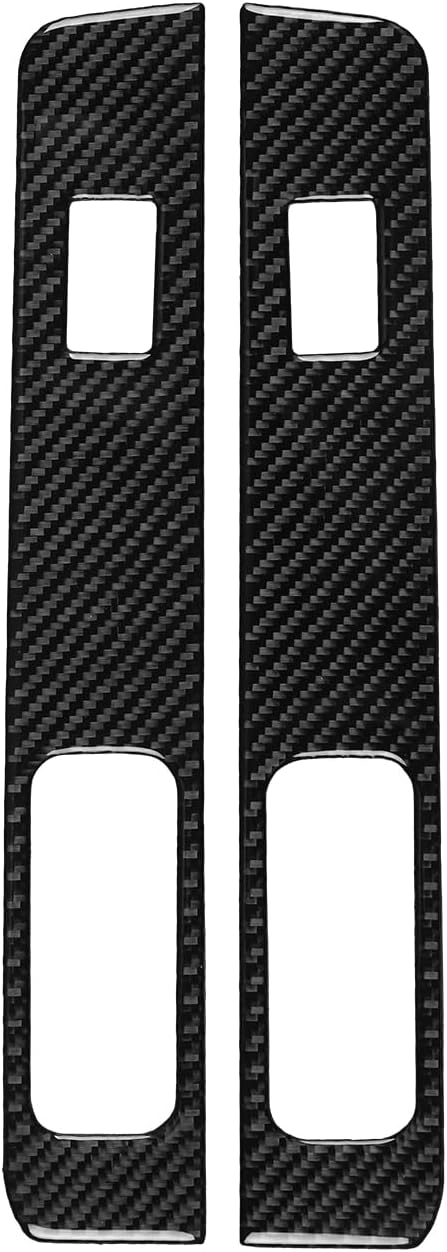 Rear Door Window Lift Panel Trim Fit for Ford Expedition 2007-2014 | Real Premium Carbon Fiber | Rear Door Window Switch Control Panel Decorations | Accessories | Anti-scratch | Self-adhesive