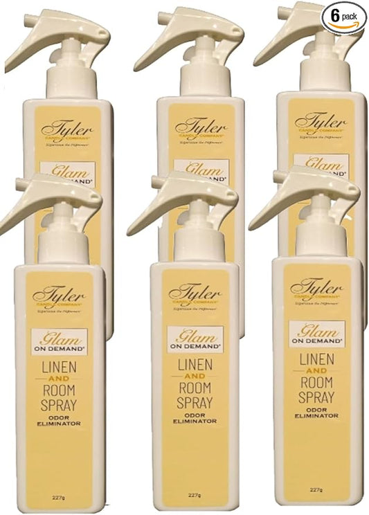 Tyler Candle Company - Spray On Demand - HIgh Maintenance fragrance - 227g / 8oz Pack of 6(new version)