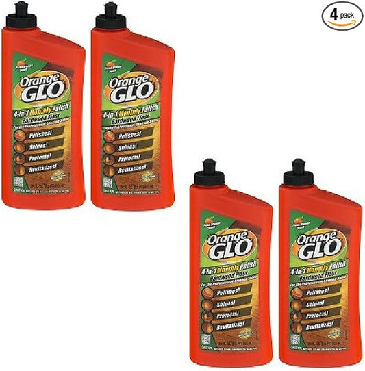 ORANGE GLO Hardwood Floor 4-in-1 Monthly Polish, 24 Oz (Pack of 4)