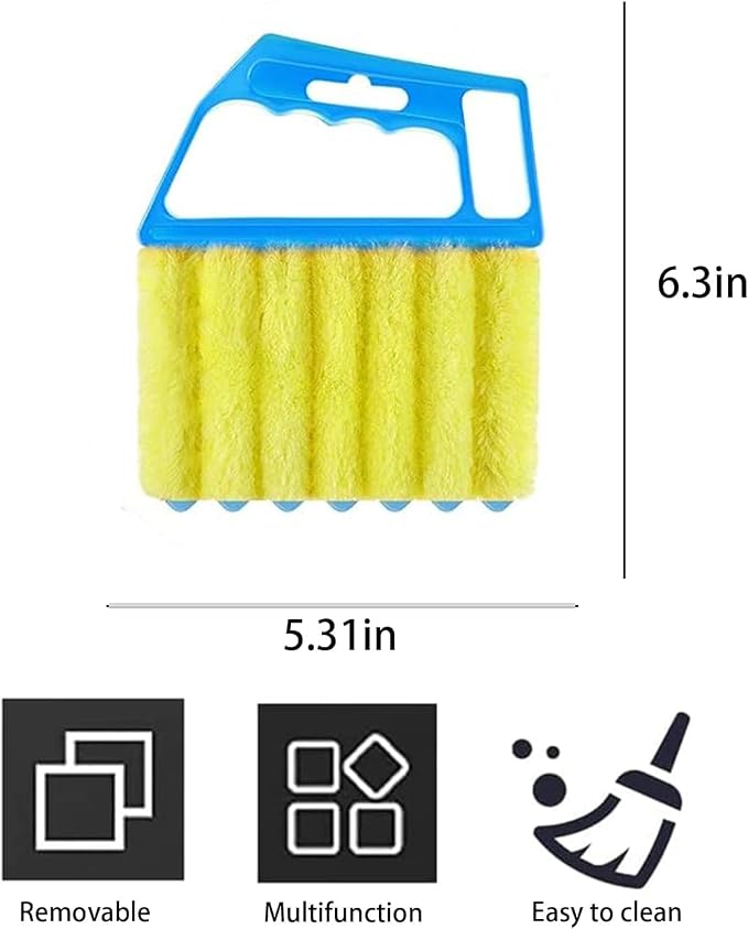 2 Pcs Blind Cleaner - Washable Window Blind Cleaner Duster Tool | Blind Duster for Wood Dlinds Mini Duster Brush Blind Dust Cleaner Venetian Shades Brush Window