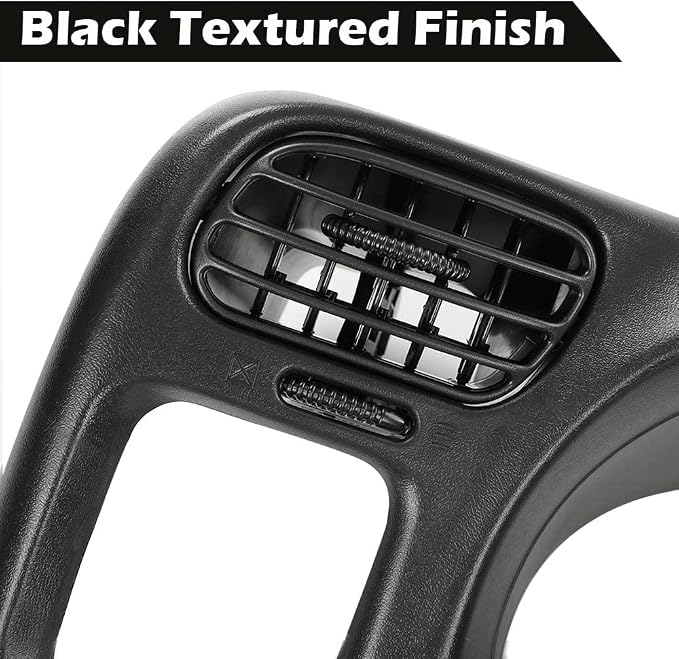 G-PLUS Dash Radio Trim Bezel Cover Single Din Compatible with 1998-2004 Chevy Blazer S10/GMC Jimmy Sonoma Dashboard Radio Panel (Black ABS Plastic)