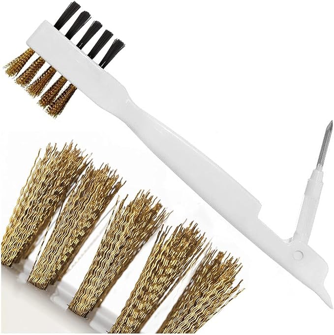 Gas Stove Brass Wire Stiff Bristles Brushes Rust Cleaner for Kitchen Grease Grime Pot Pan