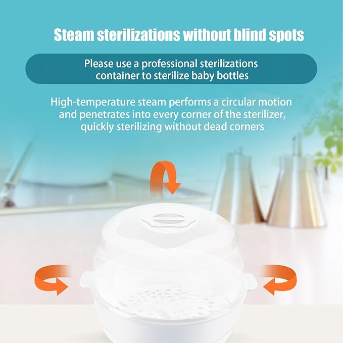 Microwave Steam Cleaner - Bottle, Heat-Resistant Cleaning Container, Lightweight Household Tool, Safe Food-Grade Material, Efficient Sterilizer Box | for Infant Feeding Accessories