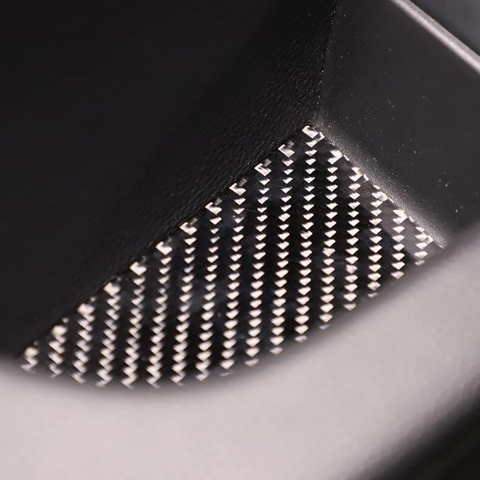 Car Interior Door Groove Gate Pad, Inner Door Slot Mats, Car Cup Holder Coaster Mat for Honda Pilot 2016-2022, Carbon Fiber (Door Armrest Stowage Bin Mats)