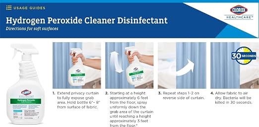 Clorox Healthcare Hydrogen Peroxide Cleaner Disinfectant, Bleach Free, 32 Fluid Ounces (Package May Vary)