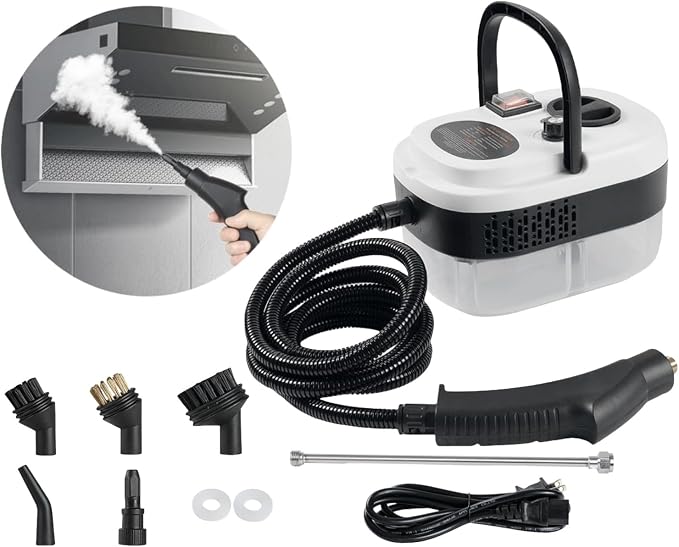 Foandbevi 7 in 1 Steam Cleaner 2500W High Pressure Steamer for Cleaning, Car Steamer Handheld Steam Cleaner for Home Use, Hardwood Floor Steam Cleaner for Upholstery, Kitchen, Bathroom, Grout