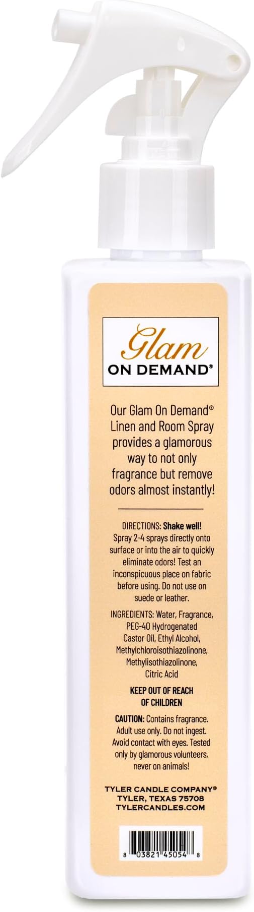 Tyler Candle Company - Spray On Demand - HIgh Maintenance Fragrance - 227g / 8oz, Clear