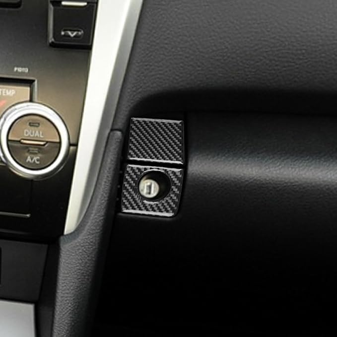 Real Carbon Fiber Trim for Toyota Camry Accessories | for 2012 2013 2014 Co-Pilot Storage Box Stitch Frame Sticker Interior Thick Overlay Decal