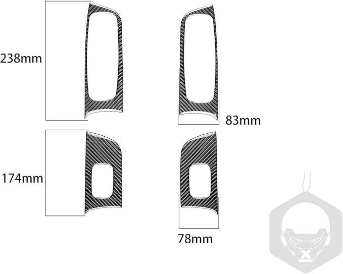 Real Carbon Fiber Trim for Dodge Charger Chrysler 300 Accessories | for Charger 2011+ Chrysler 300 2011-2023 Window Lift Panel Outer Frame Sticker Interior Thick Overlay Decal