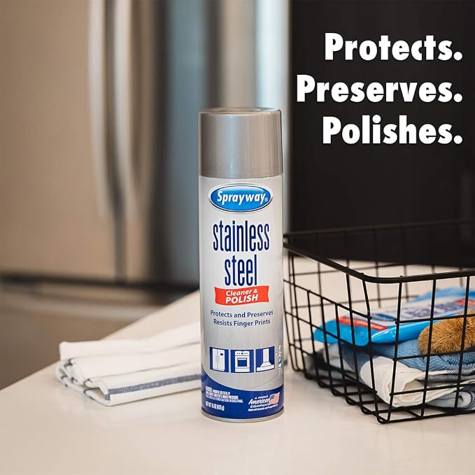 Sprayway SW148R Water-Based Stainless Steel Cleaner, 15 oz. (Pack of 2)