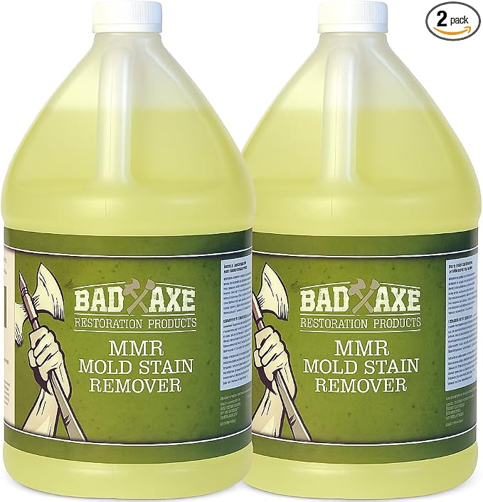 Bad Axe MMR Instant Mold Stain and Mildew Stain Remover - Professional Strength, Contractor Grade Cleaning Solution, Professional Quality Formula, Odor Removal, 1 Gallon (2)