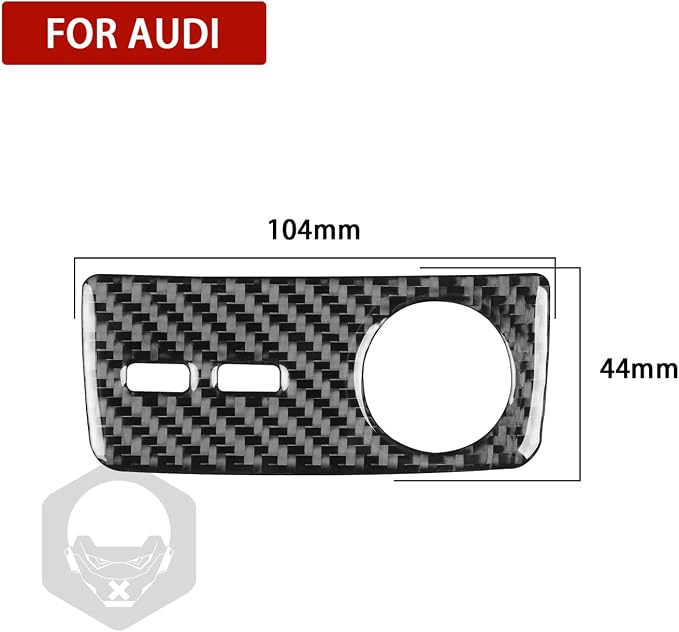 Real Carbon Fiber Trim for Audi 80A Q5 Accessories | for SQ5 2018-2025 Dash Rear Cigarette Lighter Power Outlet Panel Frame Cover Sticker Interior Thick Overlay Decal