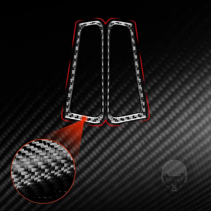 Real Carbon Fiber Trim for Infiniti Accessories | for G35 G37 G25 Q60 Q40 2007-2015 X S Sedan Coupe Convertible Defogger Air Vent Outlet Frame Interior Thick Overlay Decal