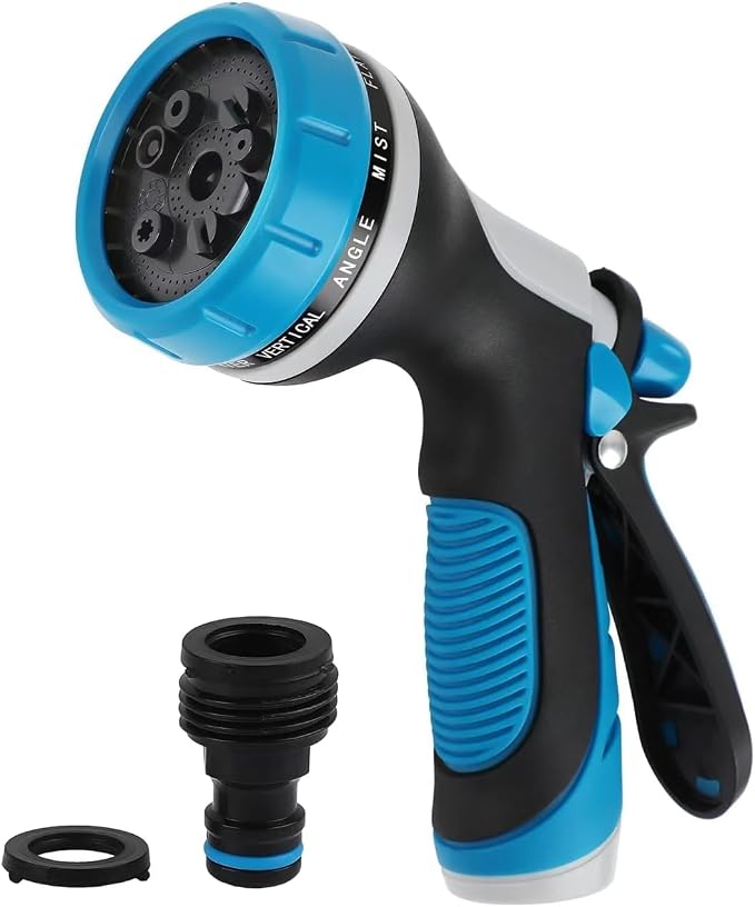 Garden Hose Nozzle High Pressure Leak Proof Spray Water Hose Nozzle Sprayer | Slip Resistant High Pressure Trigger Lockable Garden Hose Spray Nozzle for Plants & Lawns Watering,Car Washing Pet Showering