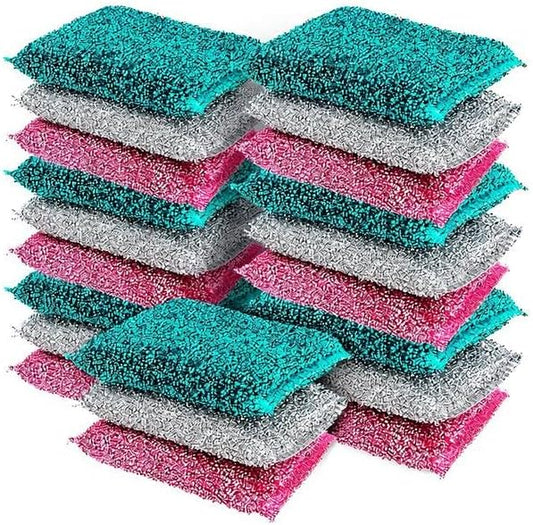 Dish Sponges for Kitchen(30 Pcs) Non-Scratch Scrub Sponges for Dishes, Pots, Pans, Glass, Stainless Steel & Nonstick Cookware–Odor-Resistant, Quick-Dry, Flexible, Durable & Reusable Cleaning Scrubbers