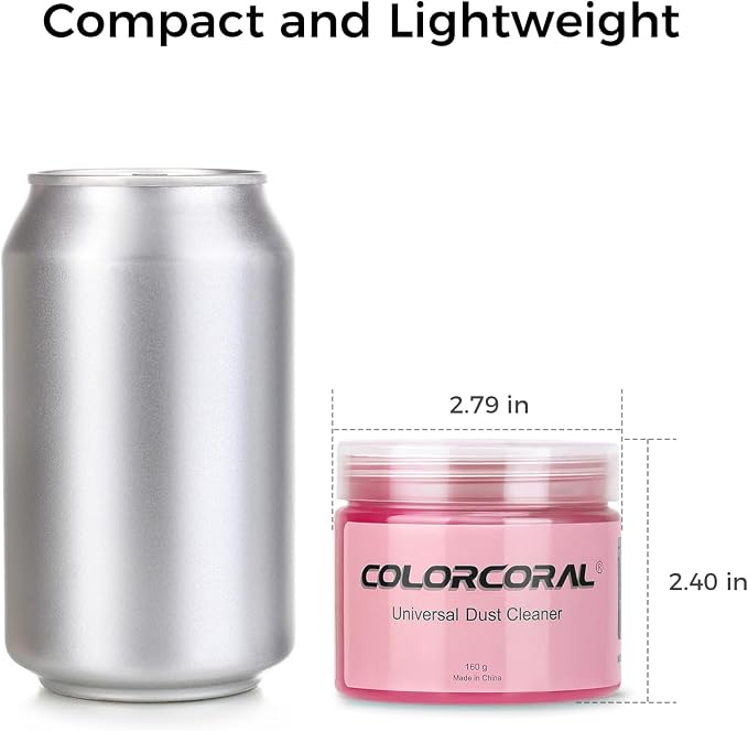 ColorCoral Cleaning Gel for Car Universal Gel Cleaner Auto Detailing Car Vent Keyboard Cleaning Putty Car Interior Cleaner Dashboard Dust Remover Putty Auto Duster Cleaning Kit 160G - Rose Red | Cleaning Putty Detailing Car slime Vent Keyboard Car Inte...