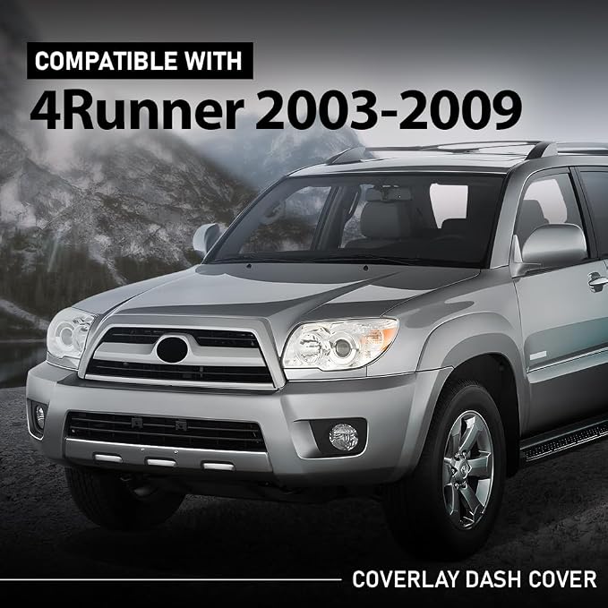 G-PLUS TPE Dash Cover Bezel Compatible with Toyota 4Runner 2003 2004 2005 2006 2007 2008 2009 11308SBLK Dashboard