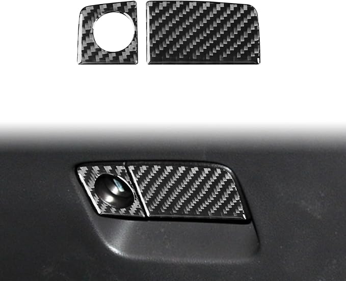 Real Carbon Fiber Trim for Honda CRV Accessories | for CR-V 2012 2013 2014 2015 2016 Passenger Glove Box Switch Handle Cover Sticker Interior Thick Overlay Decal