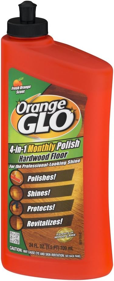 ORANGE GLO Hardwood Floor 4-in-1 Monthly Polish, 24 Oz (Pack of 4)