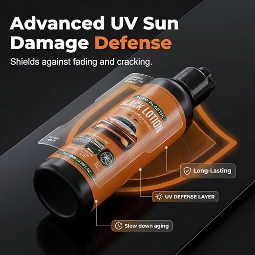 Auto Plastic Restorer Kit, 2026 New Car Plastic Restorer, Automotive Black Lotion for Dashboard, Multi Functional Dashboard Polish for Car Interior Care (1)