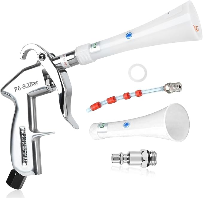 Tornado Car Cleaning Gun with Adjustable Air Flow Nozzle, Air Blower Gun for Car Detailing, High Pressure Dry Cleaning Gun Quickly Blasts Dust & Dirt Works with Air Compressor