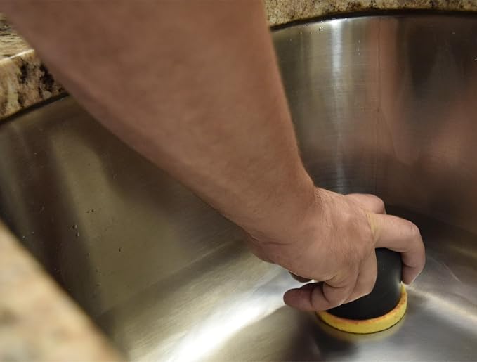 Stainless Steel Sink Cleaner & Polish Kit - Removes Scratches, Restores Shine & Finish - 3-Step Sink Restoration System for Kitchens with Diamond Technology