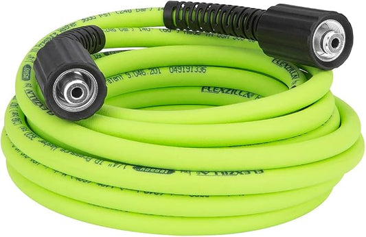 Flexzilla Pressure Washer Replacement Hose, 1/4 in. x 25 ft., 3600 PSI, M22 Fittings, No-Kink, Lightweight, ZillaGreen