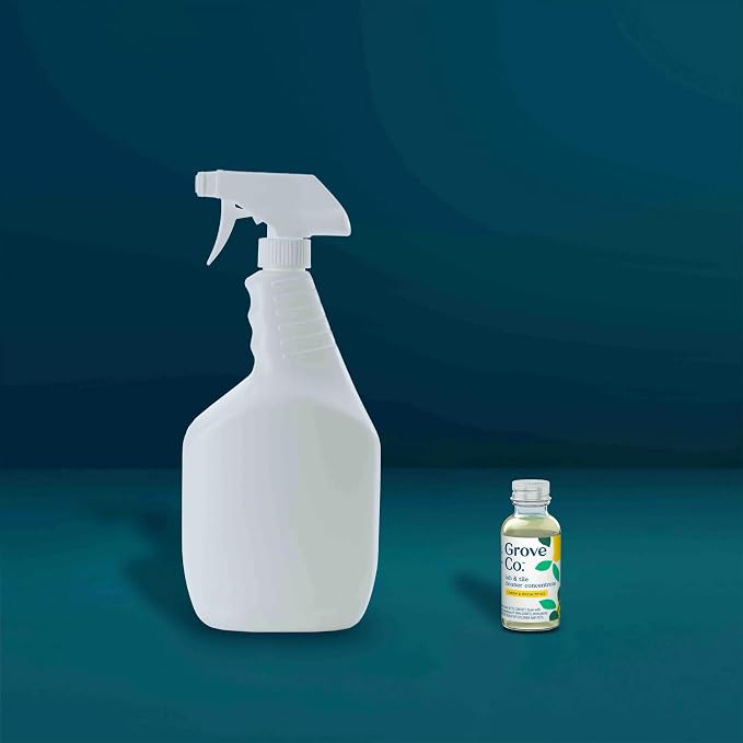Grove Co. Tub and Tile Cleaner Concentrate, 2 x 1 fl oz Refills | Lemon & Eucalyptus; Removes Soap Scum; No Plastic Waste; Plant-Based; Refill format; No Harsh Chemicals