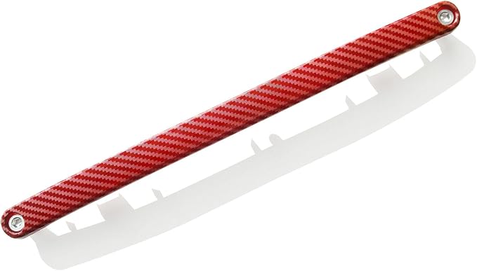 Copilot Grab Bar Trim Cover for 2011-2017 Jeep Wrangler JK JKU with Screw | Fits 11-17 Wrangler JK JKU, Passenger Seat Grab Handle Cover, Red Carbon Fiber, ABS Trim With No Drilling Installation