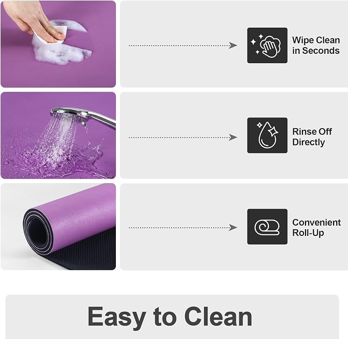 Ecotrim - Dish Drying Mat for Kitchen Counter | Coffee Bar Mat for Countertops | Heat Resistant Drainer Mat with Non-slip Rubber Backed | Hide Stain Kitchen Absorbent Draining Mat | Purple 18"x32"