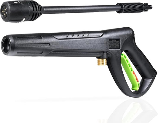 Pressure Washer Gun Wand & 3-in-1 Adjustable Nozzle, M22-14mm | Compatible with Ryobi, Powerstroke, Greenworks, Husky, Raptor Blast, Electric Power Washer