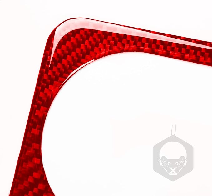 Red Real Carbon Fiber Trim for KIA Forte K3 Accessories | for 2019 2020 2021 2022 2023 2024 Rear Cup Holder Panel Cover Sticker Interior Thick Overlay Decal