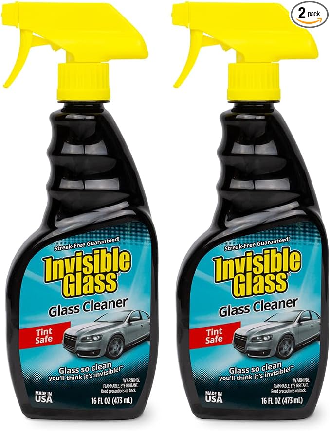 Invisible Glass 92163-2PK Premium Glass Cleaner Spray for Car Windshields and Windows – Automotive and Home Window Cleaner – Streak-Free, Ammonia-Free, Tint-Safe – 16 fl oz (Pack of 2)