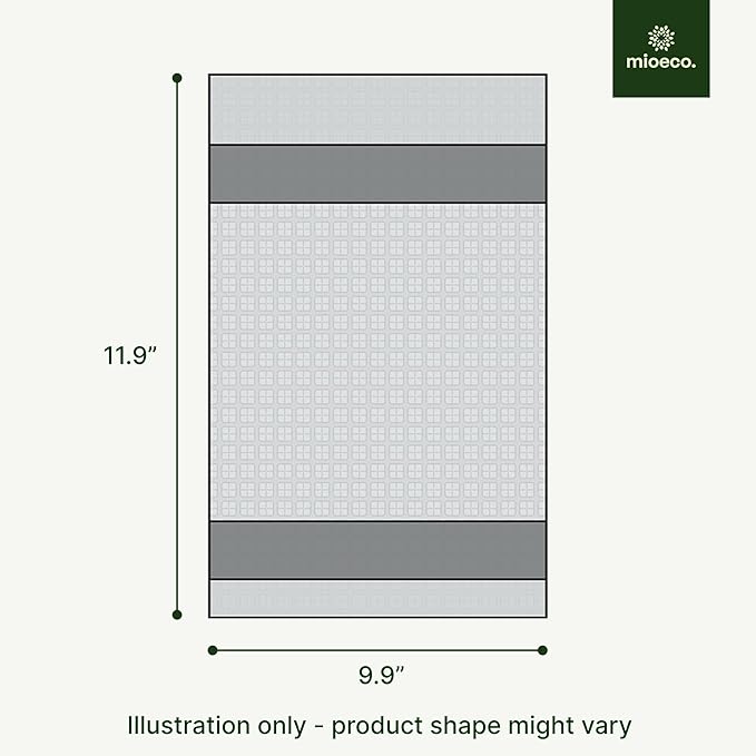 mioeco 24 Pack Multicolored Reusable Paper Towels - Nature Friendly - Organic Cotton Alternative - Thick, Strong, Paperless Kitchen Dish Cloths - Reusable Napkins - Dish Towels - Cloth Napkin