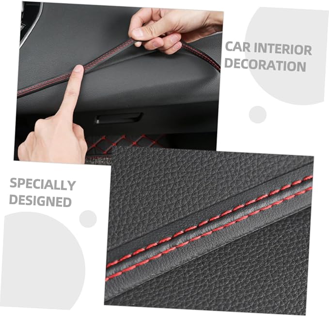Car Interior Decorative Trim Strip with Stitching Stylish Car Decor for Dashboard and Door Gaps Durable Interior Car Accessories for Polished Finish
