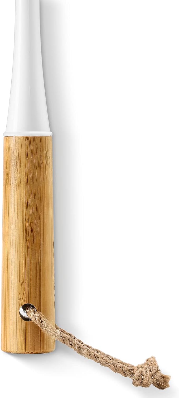 SUBEKYU Dish Brush with Bamboo Handle, Kitchen Dish Scrubber Built-in Scraper, Scrub Brush for Cleaning Pans/Pots/Sinks, Sisal Bristles, 2P