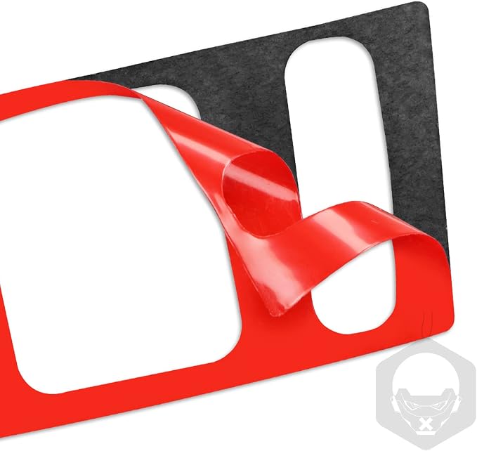 Red Real Carbon Fiber Trim for Nissan Rogue Accessories | for 2014-2020 / Rogue Sport 2017-2022 Hazard Light Panel Sticker Interior Thick Overlay Decal