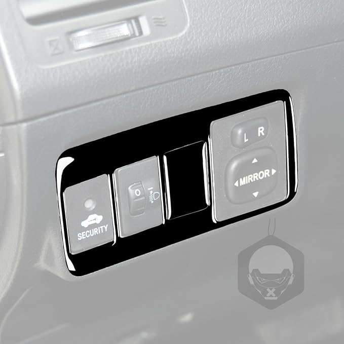 Glossy Bright Piano Black Car Driver Side Headlight Switch/Rearview Mirror Control Panel Sticker Interior Trim Compatible with Toyota Corolla 2009 2010 2011 2012 2013 Auto Trim Accessories