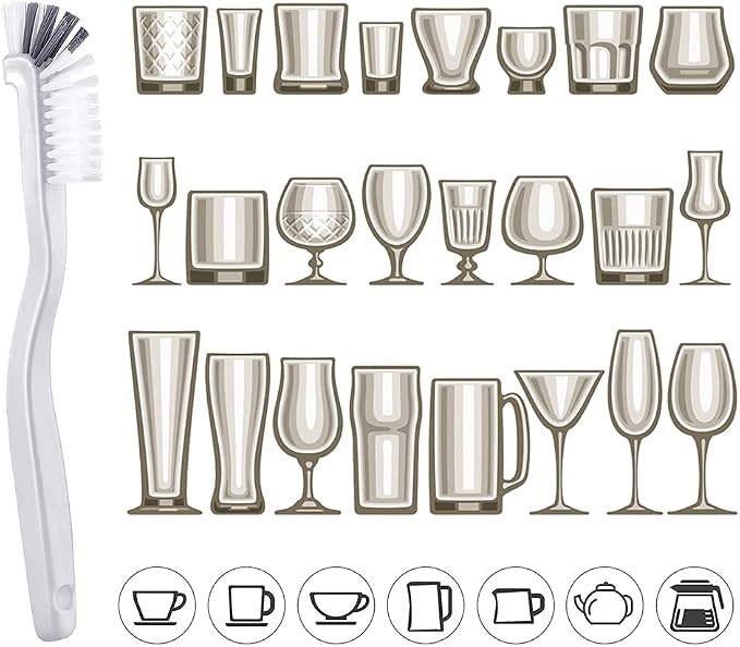 ELANE 10 Pcs Dish Scrub Brush Small Scrub Brushes for Cleaning,Kitchen Scrub Brush for Dishes,Corner Scrub Brush