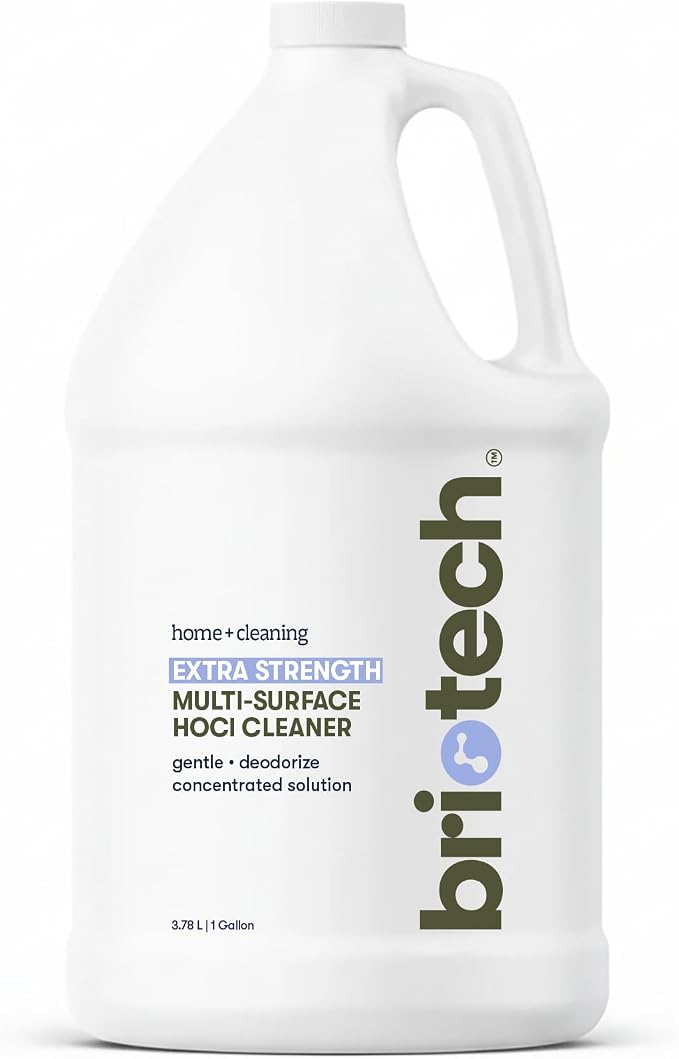 BRIOTECH Extra Strength HOCl Cleaner, 500 PPM Hypochlorous Acid Concentrate, ULV Foggers & Humidifiers, Professional Deodorizer for Dental, Offices, Schools, Homes, Peroxide Free, 1 Gallon