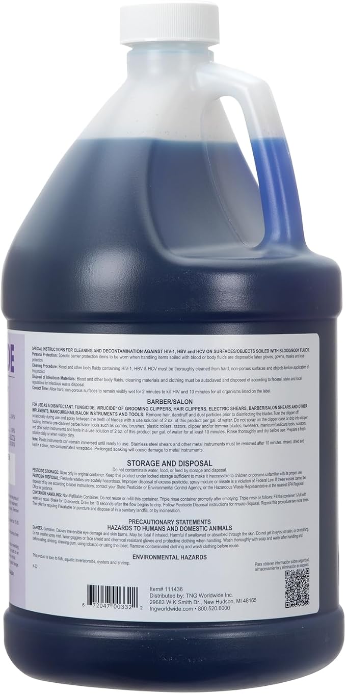 ForPro Total-Cide Disinfectant Solution, 2X Concentrated Formula, Hospital Grade Sanitizer & All Purpose Cleaner, 1 Gallon (128 Fl Oz)